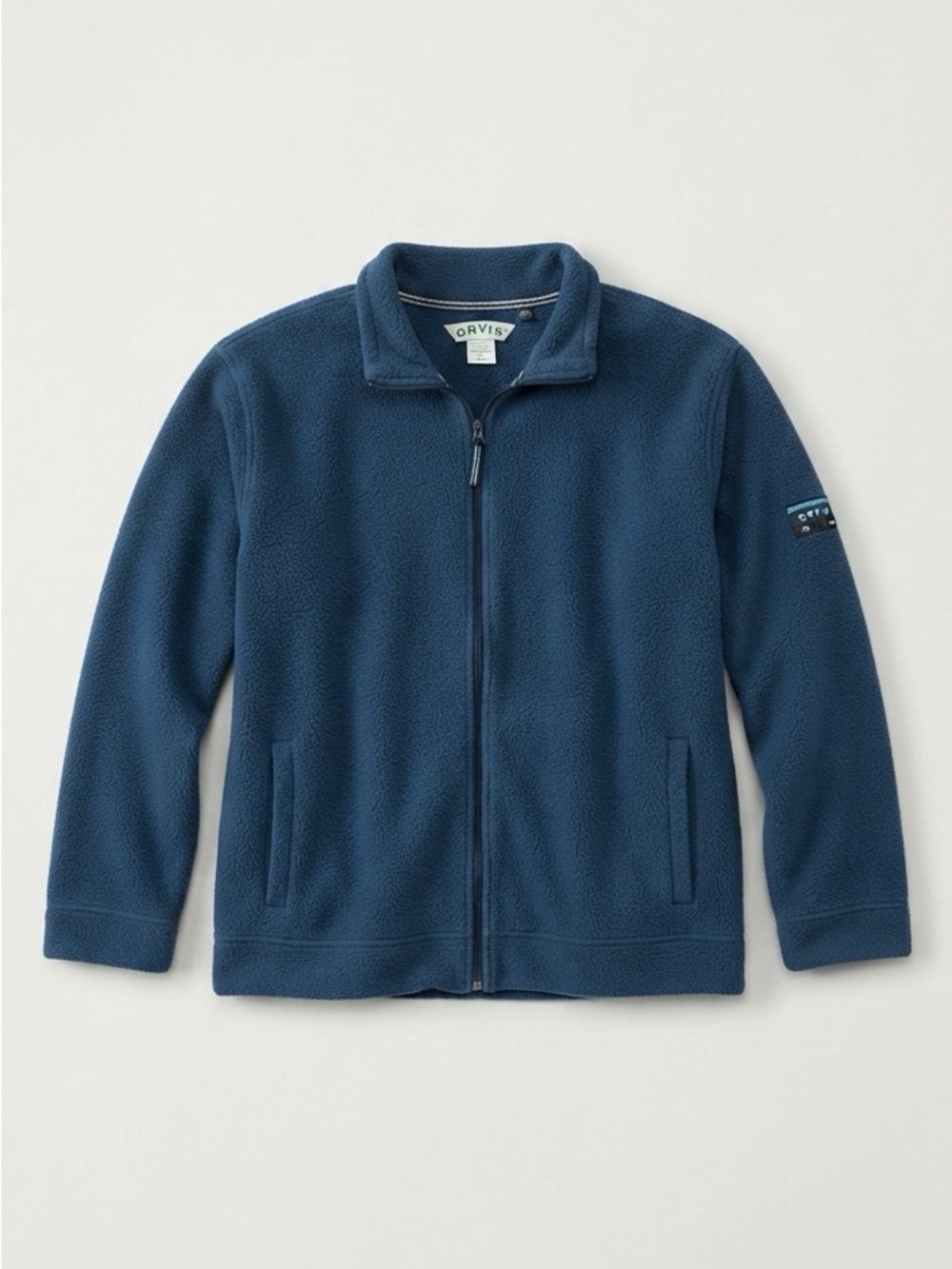 Orvis Navy Full-Zip Fleece Jacket